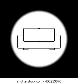 Comfortable sofa Icons. Flat design style eps 10