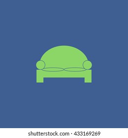 Comfortable sofa Icons. Flat design style eps 10