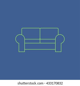 Comfortable sofa Icons. Flat design style eps 10