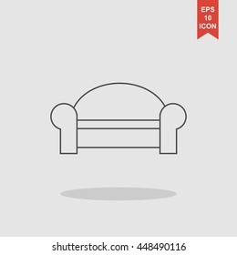 Comfortable sofa Icons. Flat design style eps 10