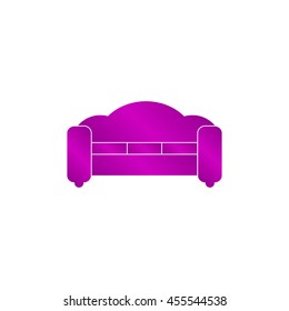 Comfortable sofa Icons. Flat design style eps 10