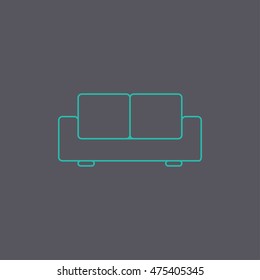 Comfortable sofa Icons. Flat design style eps 10