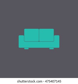 Comfortable sofa Icons. Flat design style eps 10