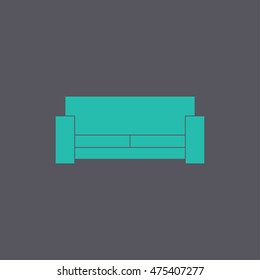 Comfortable sofa Icons. Flat design style eps 10