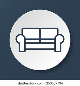 Comfortable sofa Icons. Vector Illustrator. EPS 10