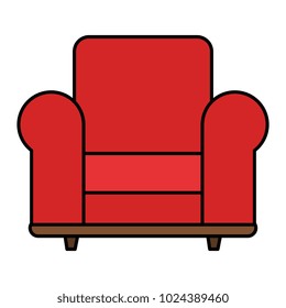 comfortable sofa isolated icon