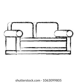 comfortable sofa isolated icon