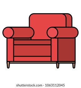 comfortable sofa isolated icon