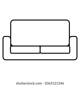 comfortable sofa isolated icon