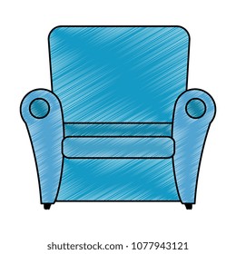 comfortable sofa isolated icon
