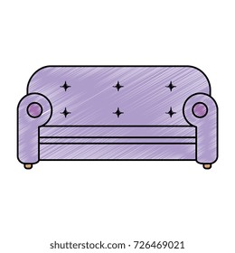 comfortable sofa isolated icon