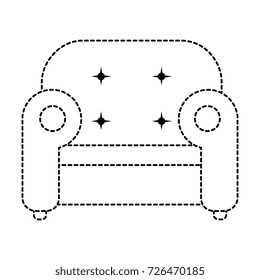 comfortable sofa isolated icon