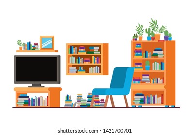 comfortable sofa in living room with plasma tv