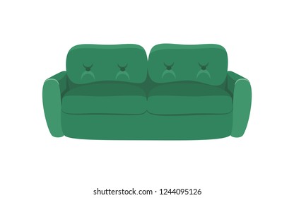 Comfortable sofa on white background. 