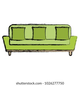 comfortable sofa with pillow