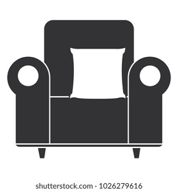 comfortable sofa with pillow