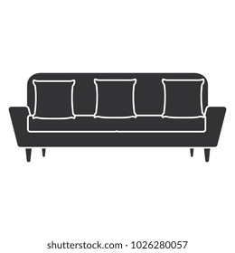 comfortable sofa with pillow