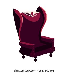 comfortable sofa in white background vector illustration design