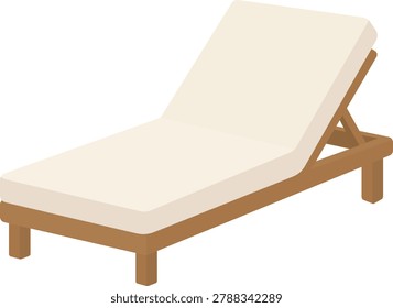 Comfortable sunbed chair for summer relaxation