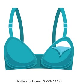 Comfortable turquoise nursing bra with opening for easy breastfeeding, offering support and convenience for mothers