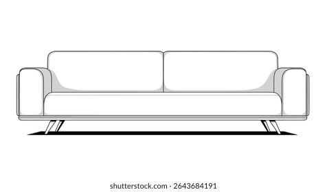 Comfortable Two-Seater Sofa for Living Room Relaxation Stylish Seating Arrangement Idea
