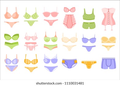 Comfortable Underwear In Pastel Colors Matching Sets