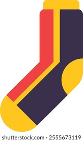 Comfortable and warm sock featuring vibrant colors, perfect for keeping feet cozy during cold weather, providing a stylish and practical solution for winter comfort