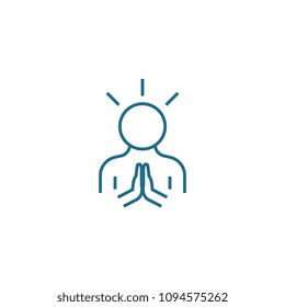 Comfortable working atmosphere linear icon concept. Comfortable working atmosphere line vector sign, symbol, illustration.