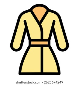 Comfortable yellow bathrobe ensuring warmth and relaxation after bath or shower