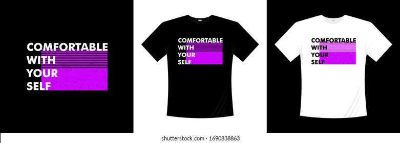 komfortabel mit Ihrem selbst-typografischen T-Shirt-Design