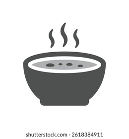 Comforting Hot Soup Bowl Solid Graphic For Restaurant Menus Recipe Illustrations And Warm Meal Concepts