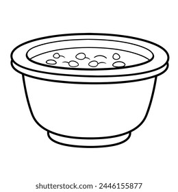 Vector de contorno de sopa reconfortante para diseños culinarios y de temática alimentaria