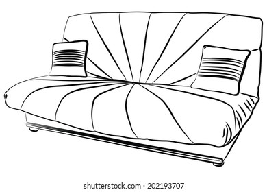 a comfy couch sofa isolated on white