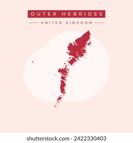 Comhairle nan Eilean Siar (United Kingdom, Scotland, Local government in Scotland) map vector illustration, scribble sketch Na h-Eileanan Siar ( Outer Hebrides and Isle of Lewis) map