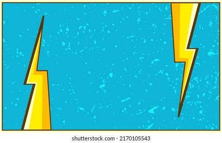 Comic abstract background with thunder flash illustration