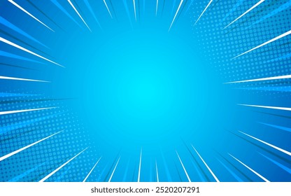 Comic abstract blue background Comic Syle