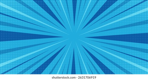 Fundo azul abstrato cômico - Estilo cômico