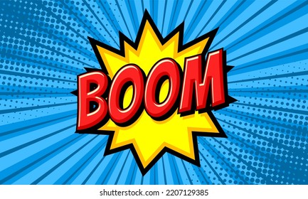 Comic Abstract Boom Background Design Stock Vector (Royalty Free ...