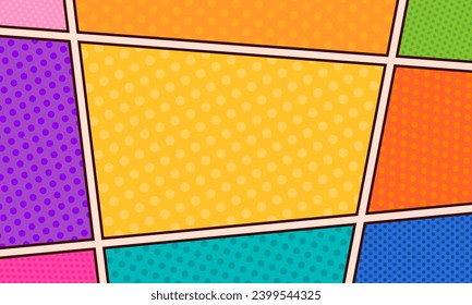Comic abstracto fondo brillante. Fondo de la escena de las caricaturas coloridas