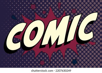 Comic Abstract cartoon frame vector background design balloon. boom