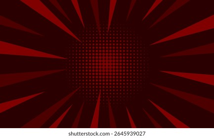 Comic abstract dark red background vintage style