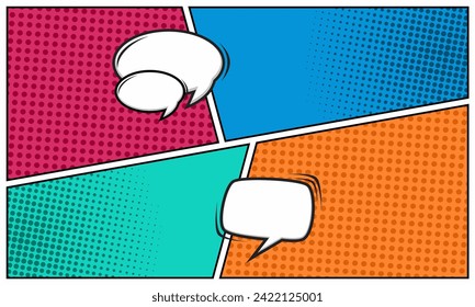 Comic abstract page scene background. vector illustration