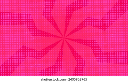 Comic diseño de fondo rosa abstracto con semitono de punto