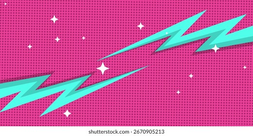 história em quadrinhos abstrata pop art fundo com ilustração de trovão