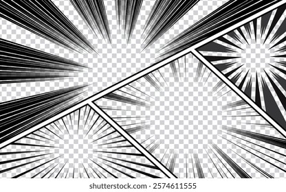 Comic abstract scene page background. vector illustration