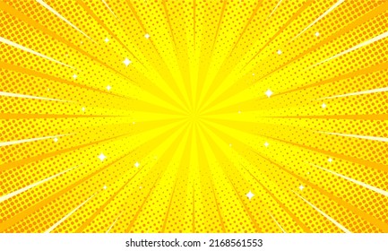 Comic abstract yellow background design