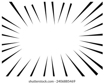 Comic action lines background. Comic effect speed lines with simple design