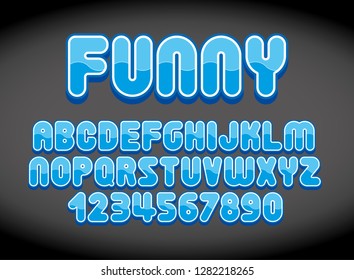 Comic alphabet set. Letters, Funny Colorful Comics Kid Font. - Vector 