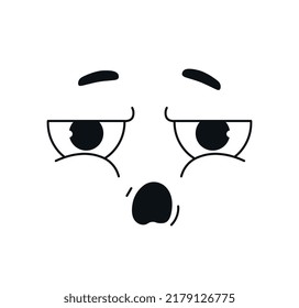 Comic angry face. Stickers for social networks. Rage and aggression, angry character. Conflicts and scandals, fictional character screaming. Poster for website. Cartoon flat vector illustration