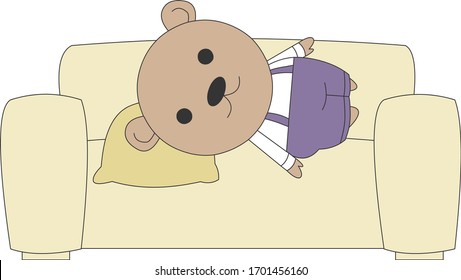 Ilustración de carácter animal cómico, oso